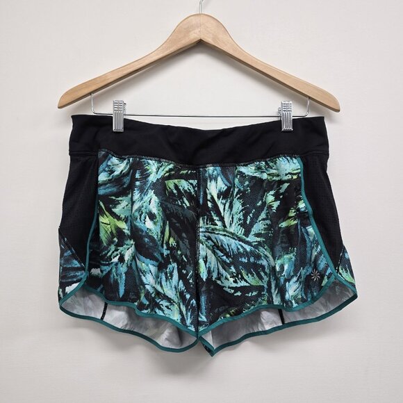 Athleta Track This Run Shorts Sz Large Lightweight Lined Athletic Nepali Teal - Picture 1 of 10